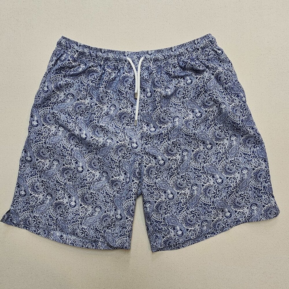 Peter Millar Paisley Print Swim Trunks XL